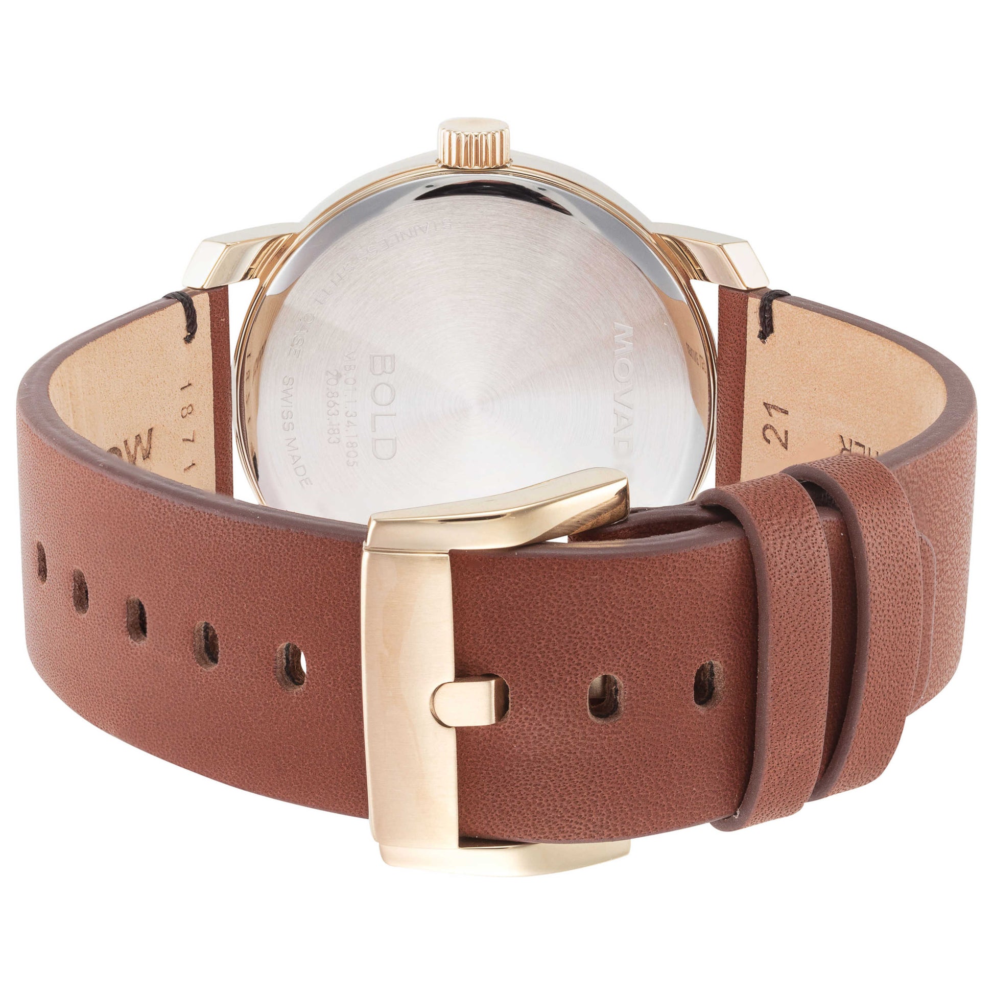 Back view of Movado Bold Men's Quartz Watch 3600915