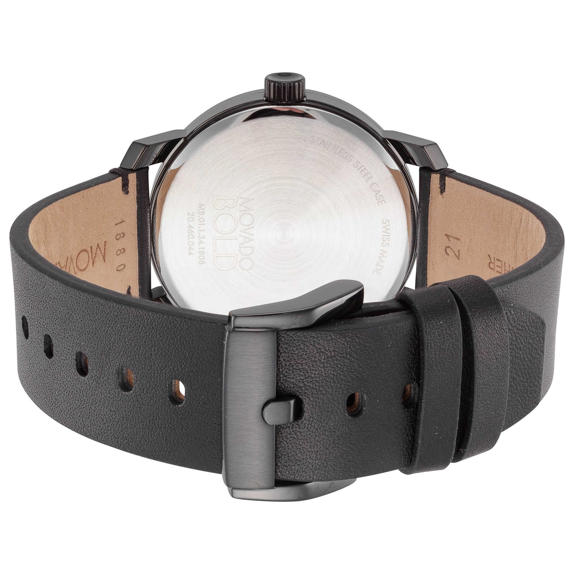 Back view of Movado Bold Men's Quartz Watch 3600918