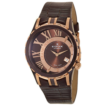 Front view of Edox Grand Ocean Women's Automatic Watch 37008-1-357BRR-BRIR
