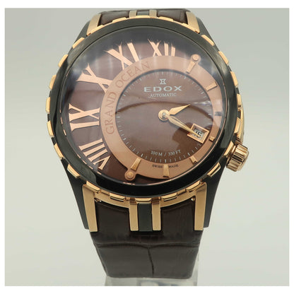 Front view of Edox Grand Ocean Women's Automatic Watch 37008-1357BRRBRIR-SD