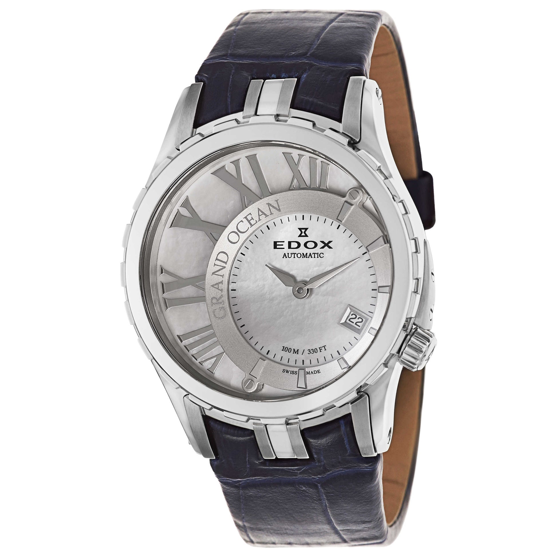 Front view of Edox Grand Ocean Men's Automatic Watch 37008-3-BAIN