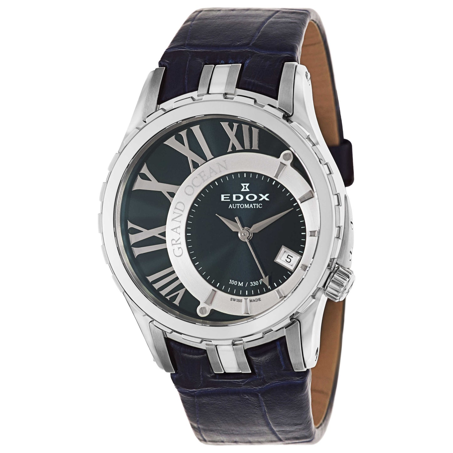 Front view of Edox Grand Ocean Men's Automatic Watch 37008-3-BUIN