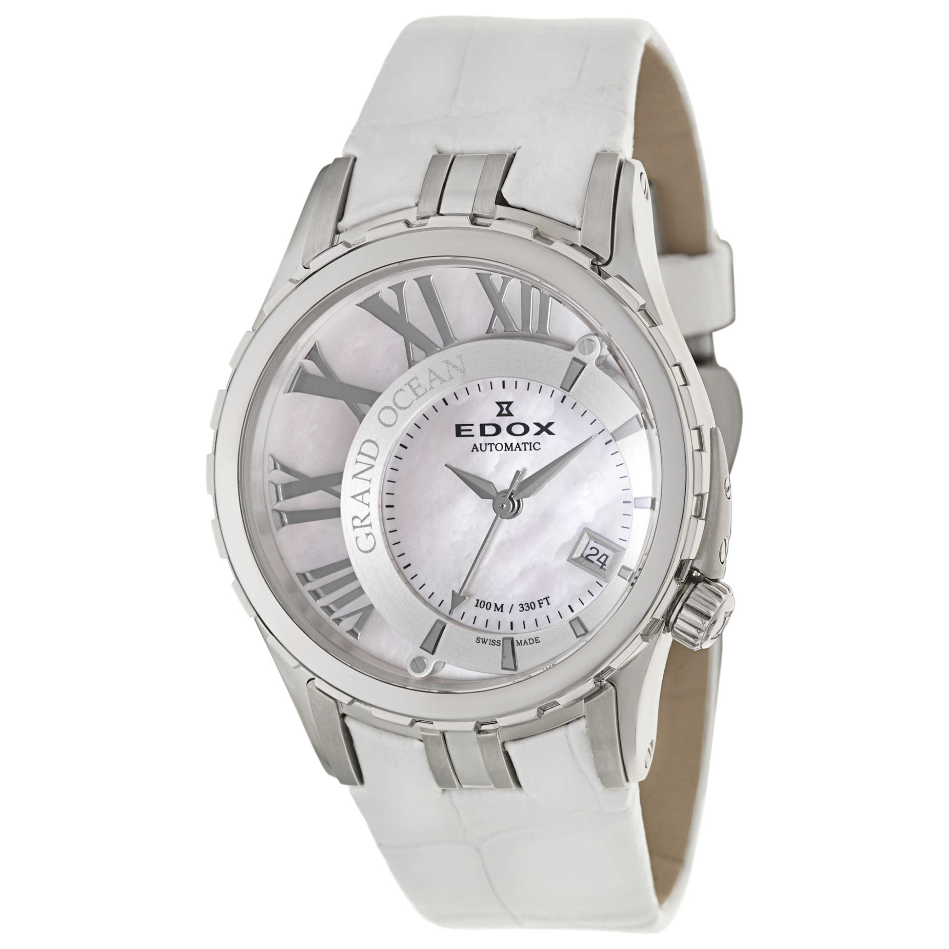 Front view of Edox Grand Ocean Women's Automatic Watch 37008-3-NAIN