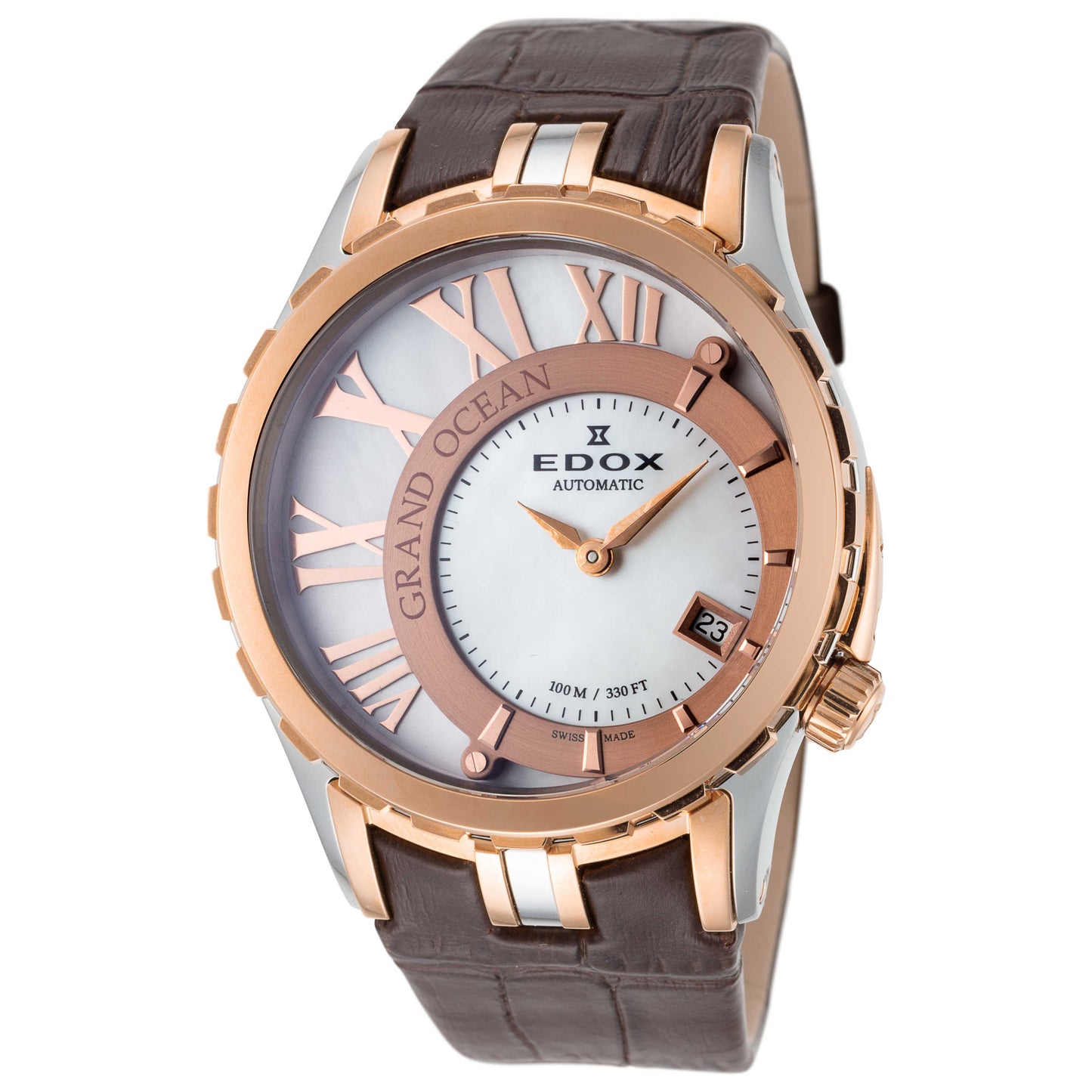 Front view of Edox Grand Ocean Women's Automatic Watch 370081357BRRBRIR-SDV