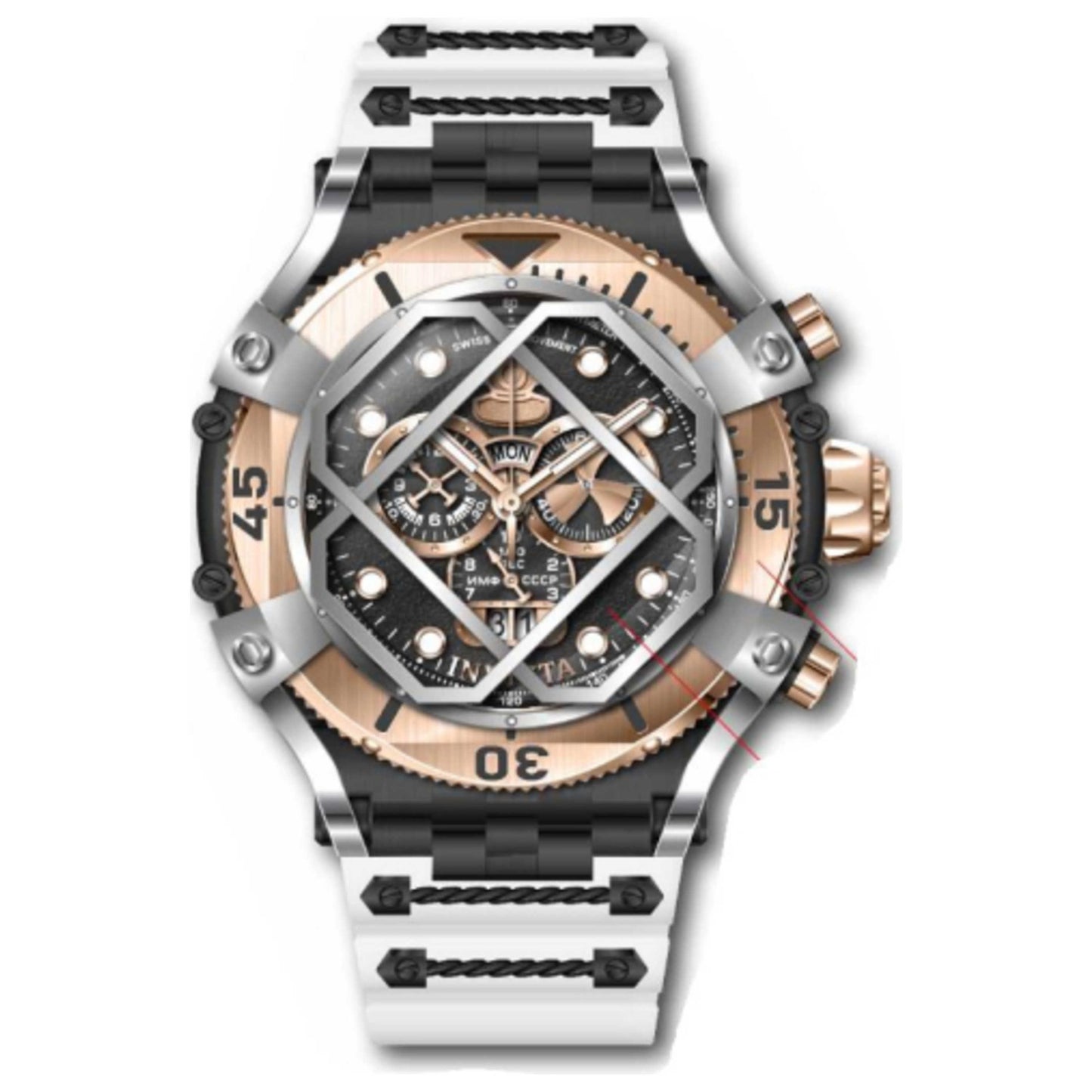 Front view of Invicta Russian Diver Men's Quartz Watch 37183