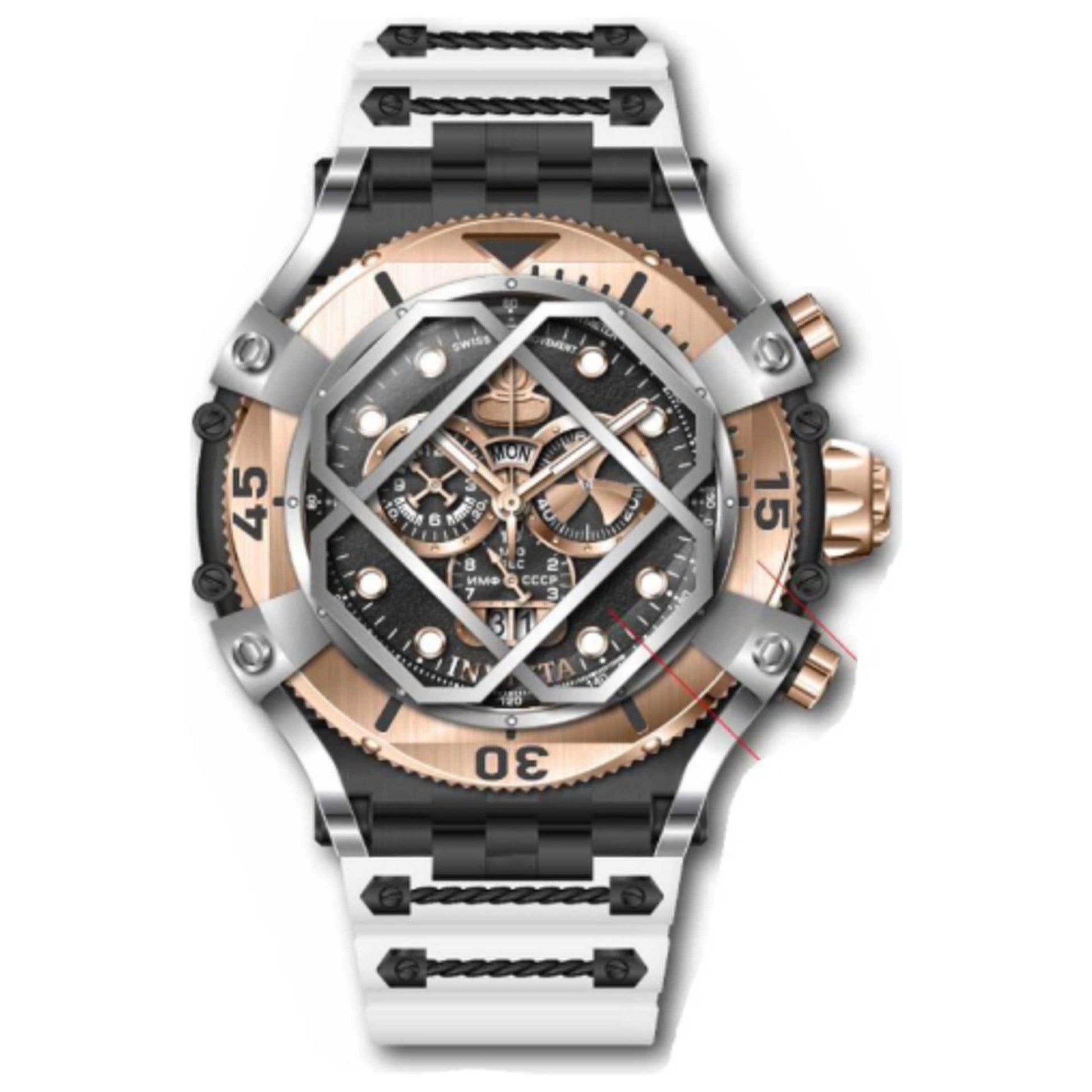 Front view of Invicta Russian Diver Men's Quartz Watch 37183
