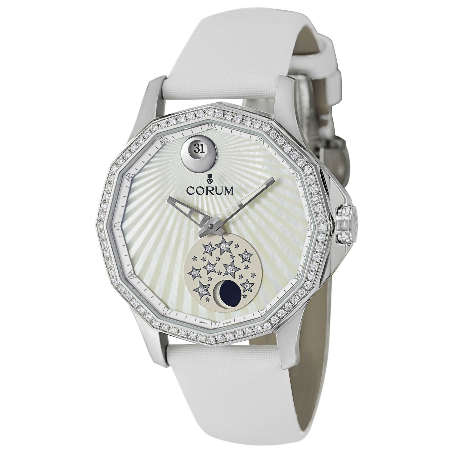 Front view of Corum Admiral's Cup Women's Automatic Watch 384-101-47-0F49-AA01