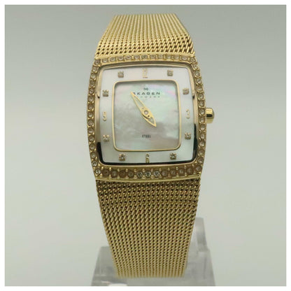 Front view of Skagen Mesh Women's Quartz Watch 384XSGG1-SD