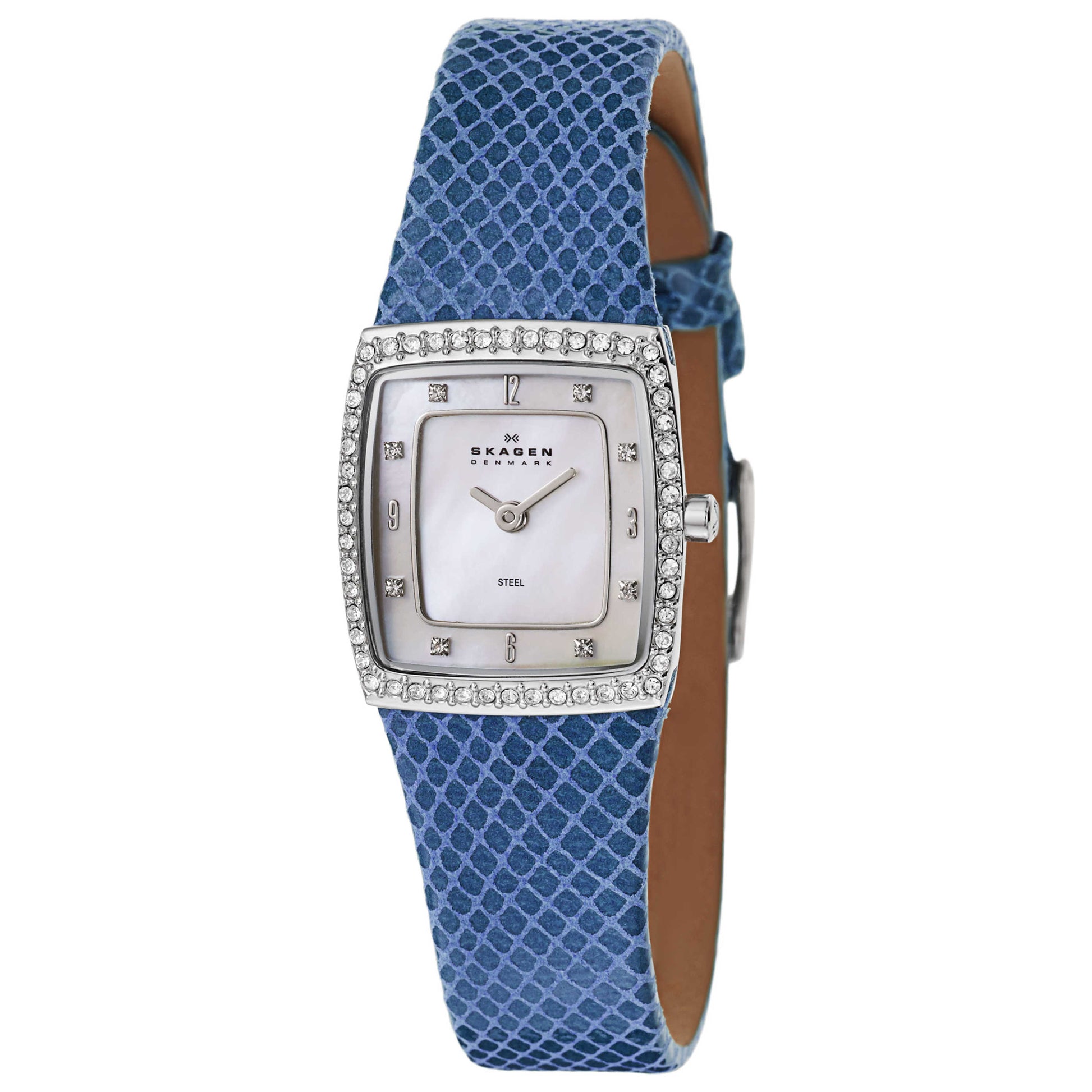 Front view of Skagen Leather Women's Japanese Quartz (Battery-Powered) Watch 384XSSLN