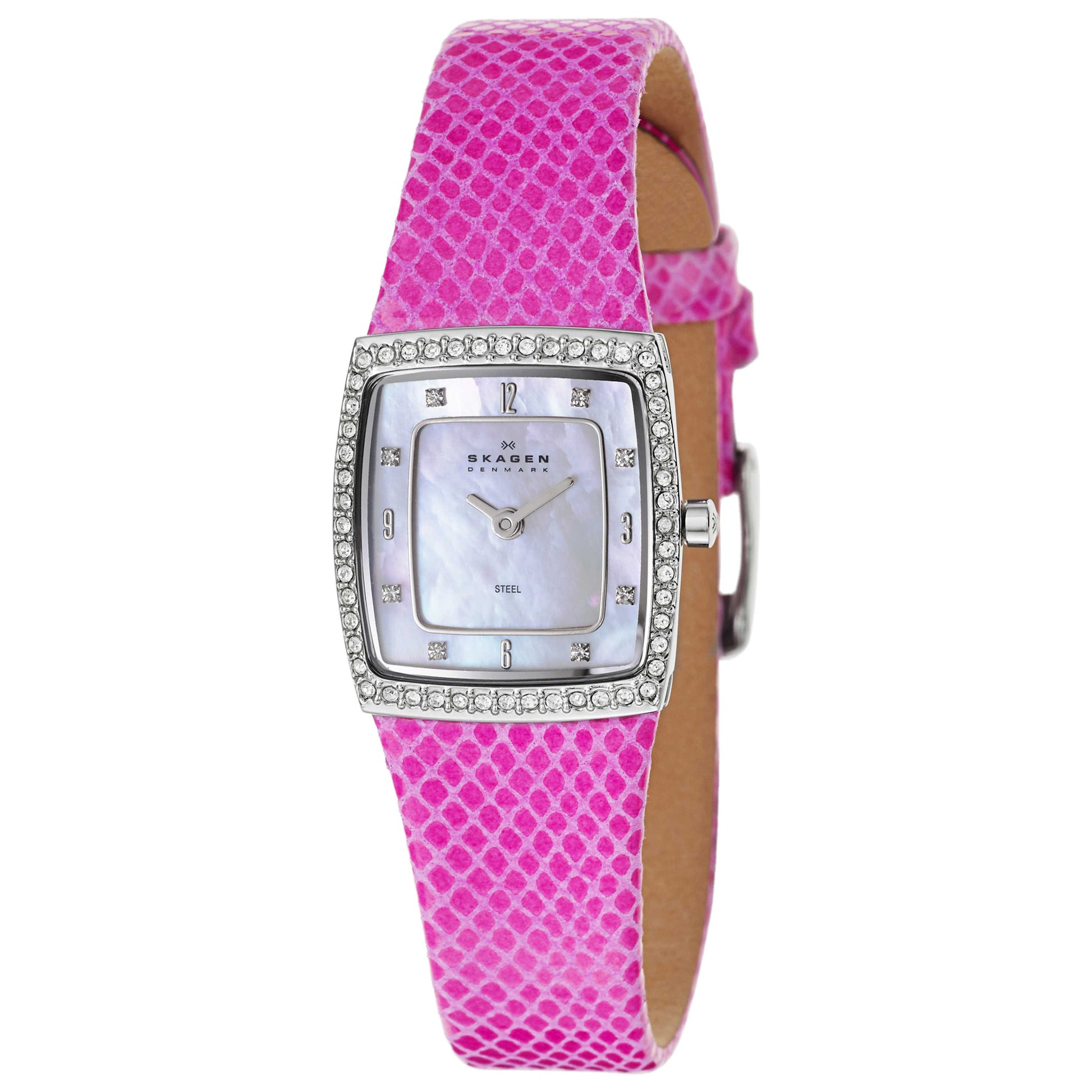 Front view of Skagen Leather Women's Japanese Quartz (Battery-Powered) Watch 384XSSLP