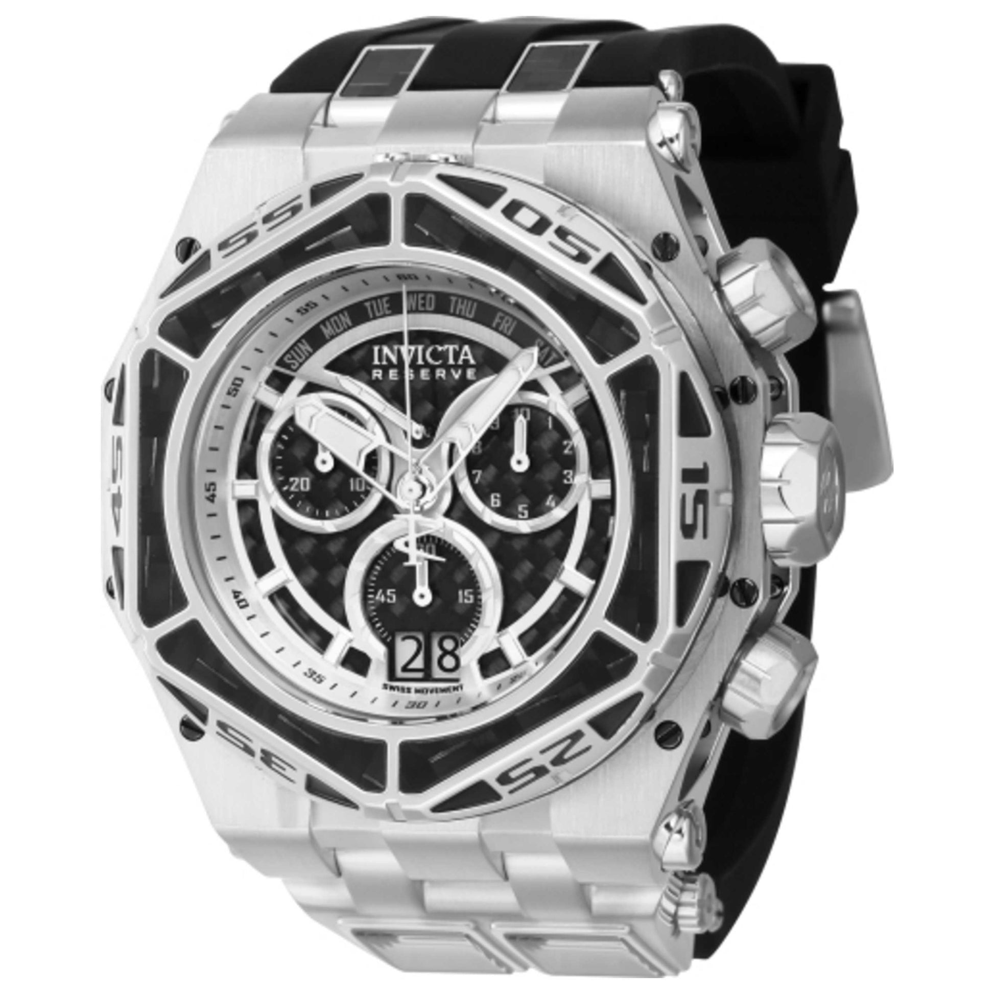 Front view of Invicta Carbon Hawk Men's Quartz Watch 38889