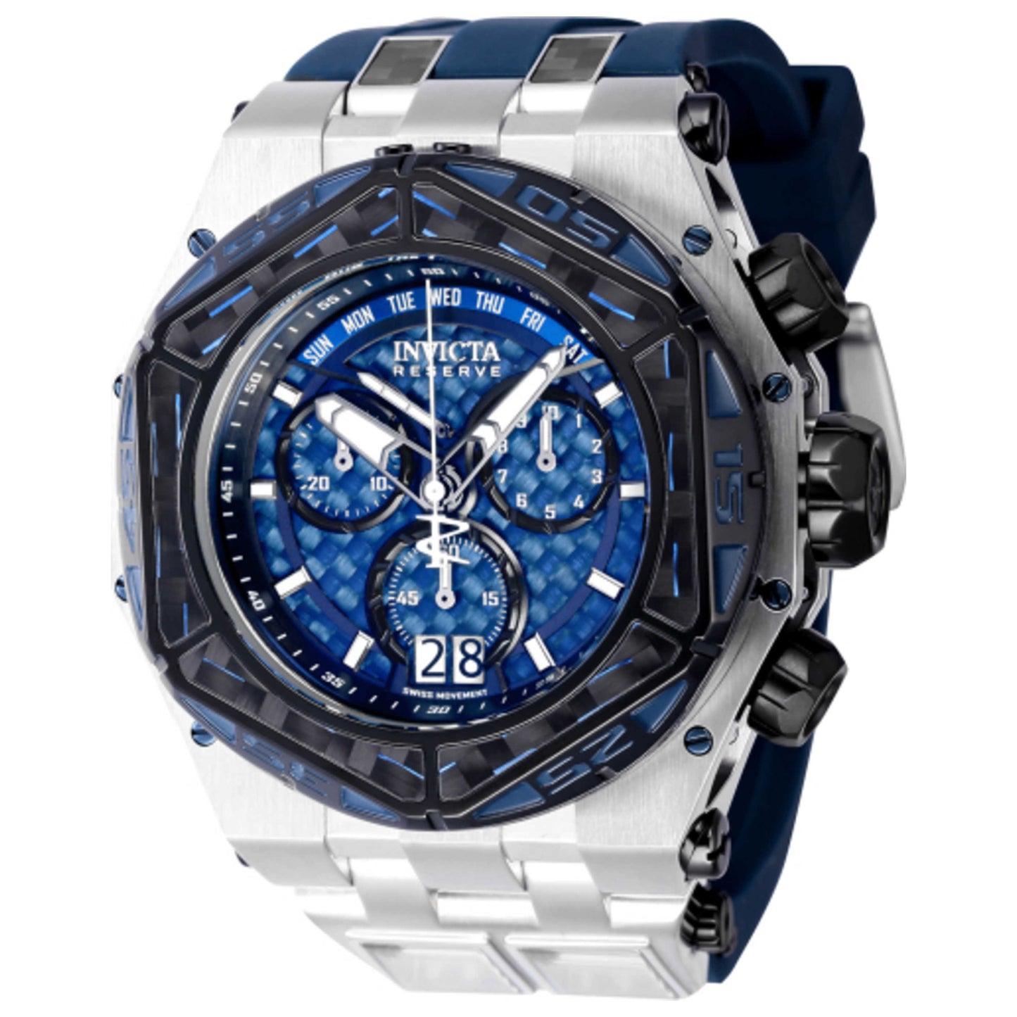 Front view of Invicta Carbon Hawk Men's Quartz Watch 38899