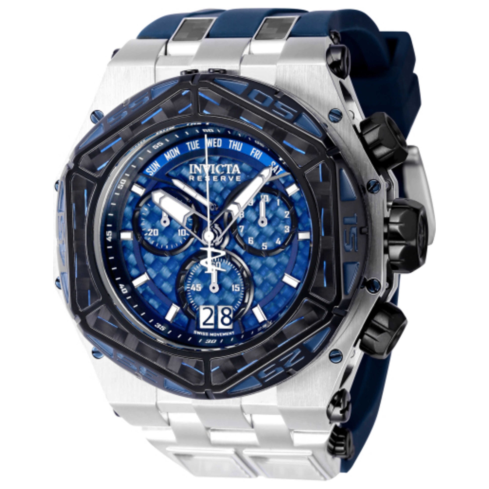 Front view of Invicta Carbon Hawk Men's Quartz Watch 38899