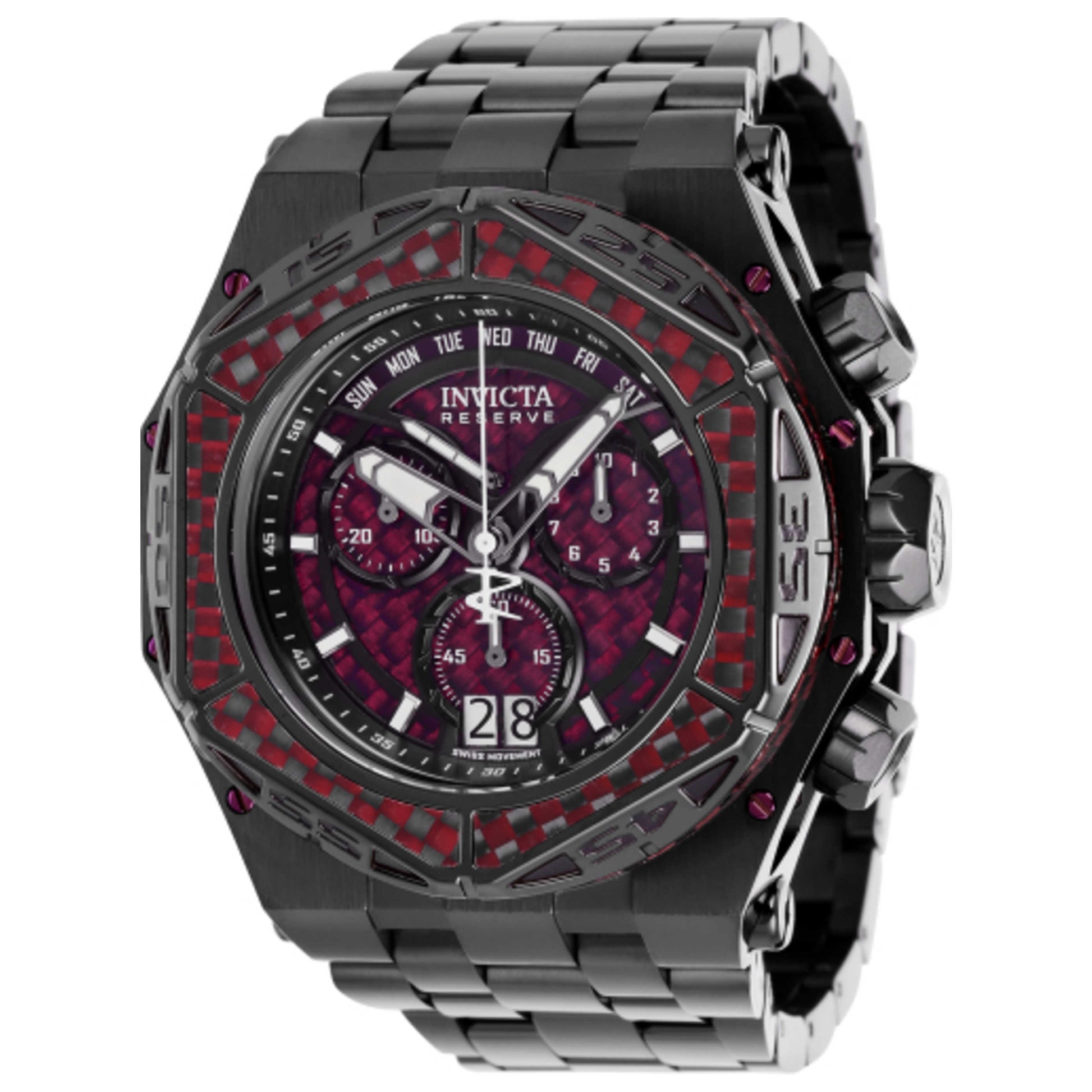 Front view of Invicta Carbon Hawk Men's Quartz Watch 38919