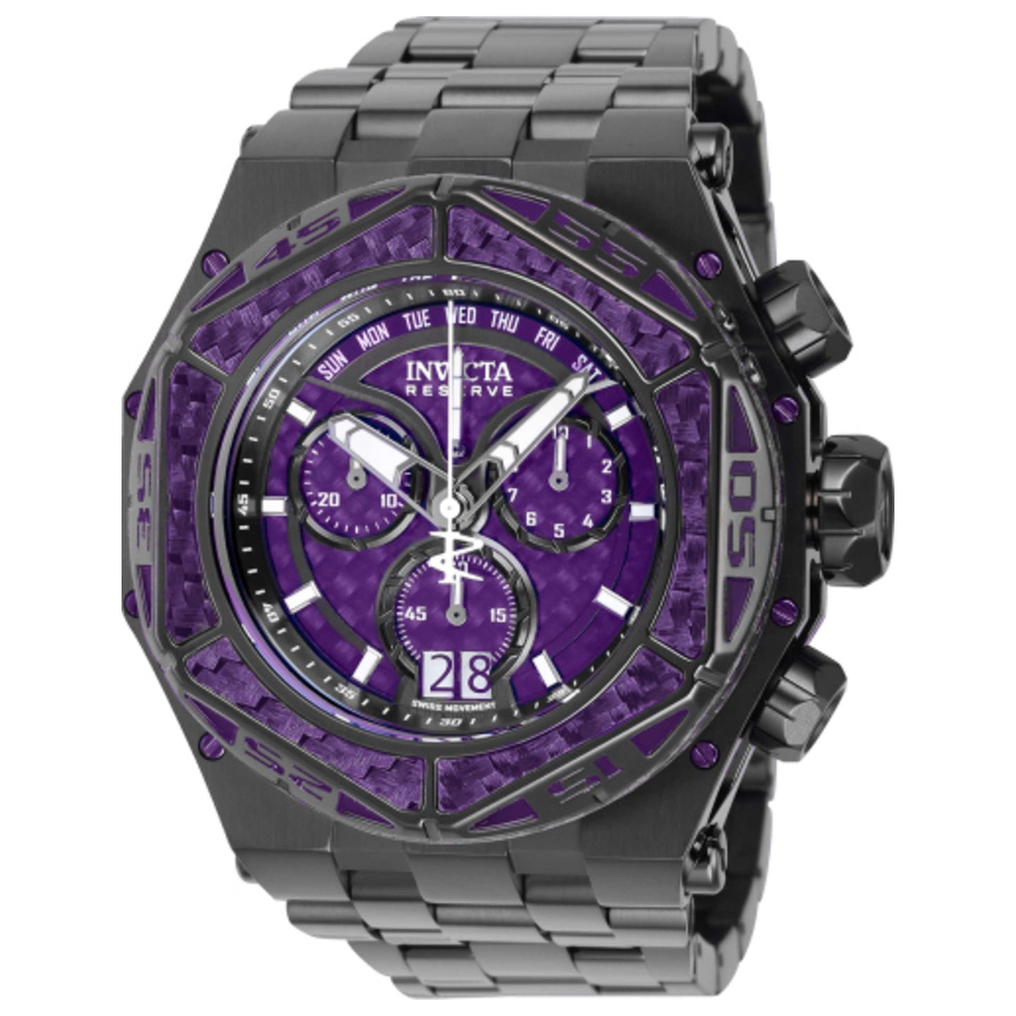 Front view of Invicta Carbon Hawk Men's Quartz Watch 38920