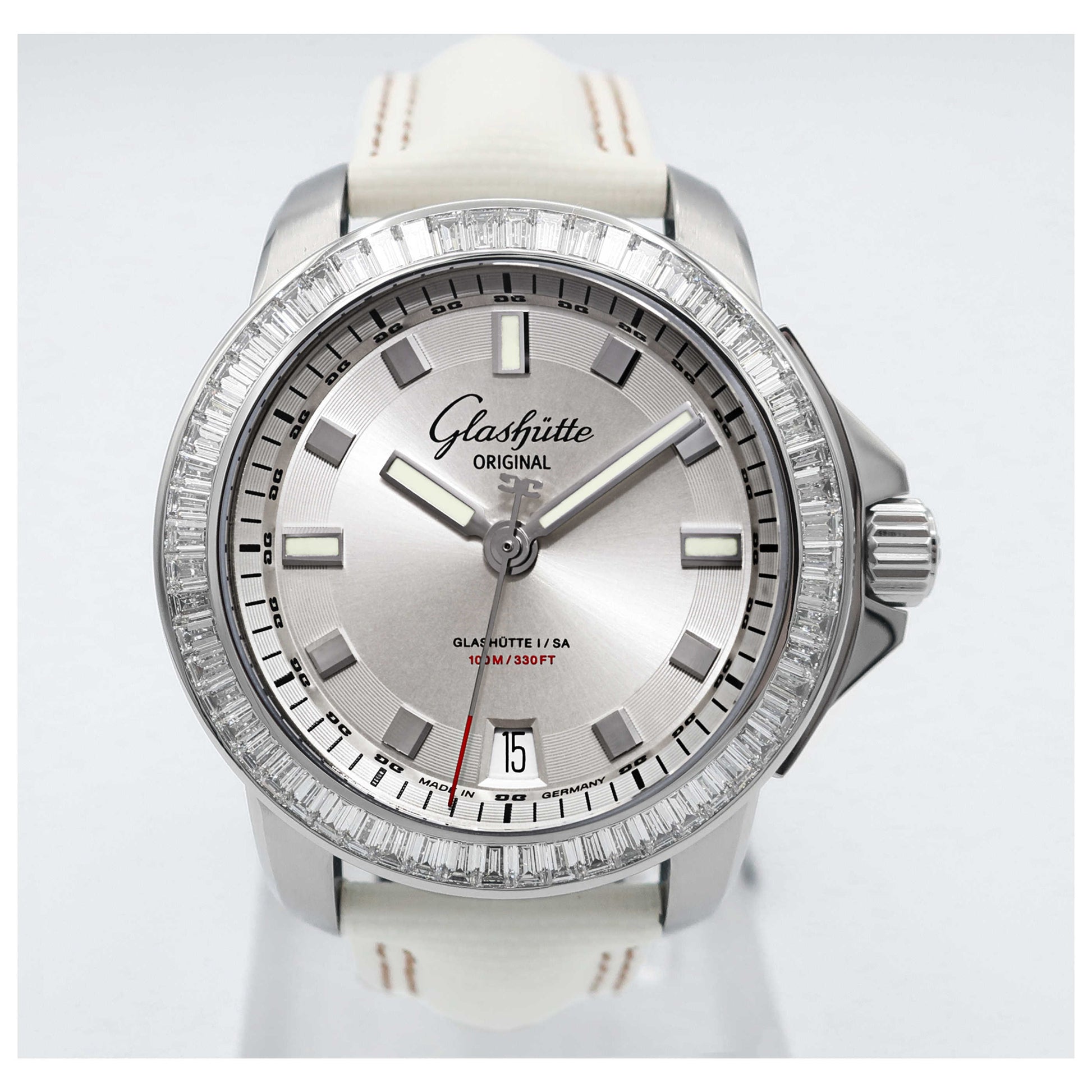 Front view of Glashutte Sport Evolution Women's Automatic Watch 39-21-03-32-04-SD