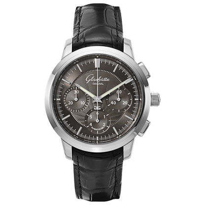 Front view of Glashutte Senator Men's Automatic Watch 39-31-34-42-04