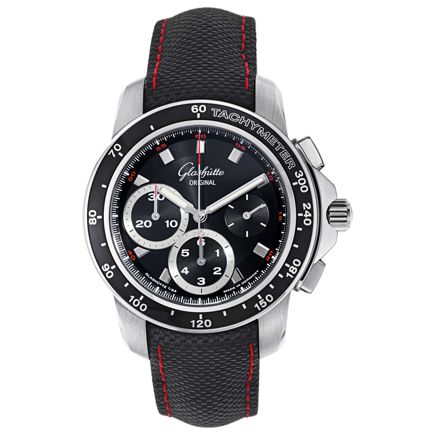 Front view of Glashutte Sport Evolution Men's Automatic Watch 39-31-43-03-03
