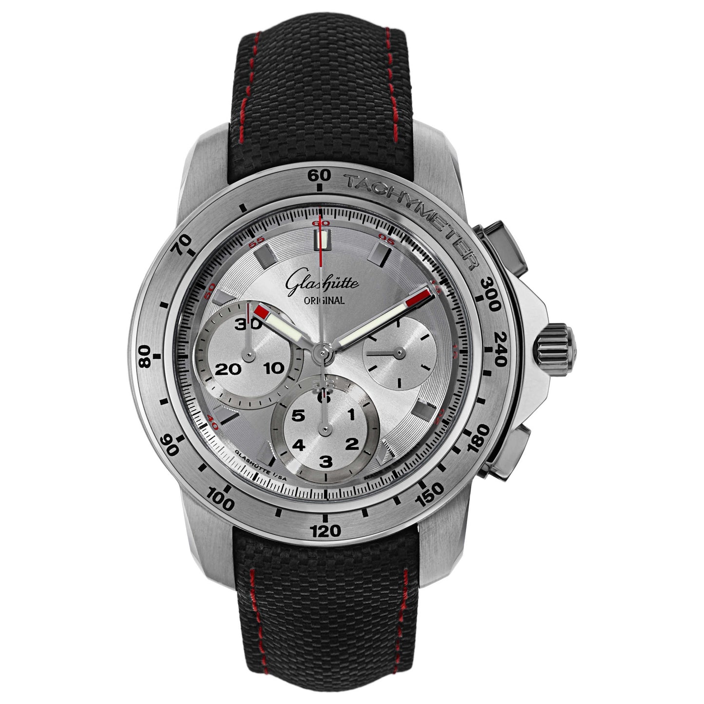 Front view of Glashutte Sport Evolution Men's Automatic Watch 39-31-44-04-03