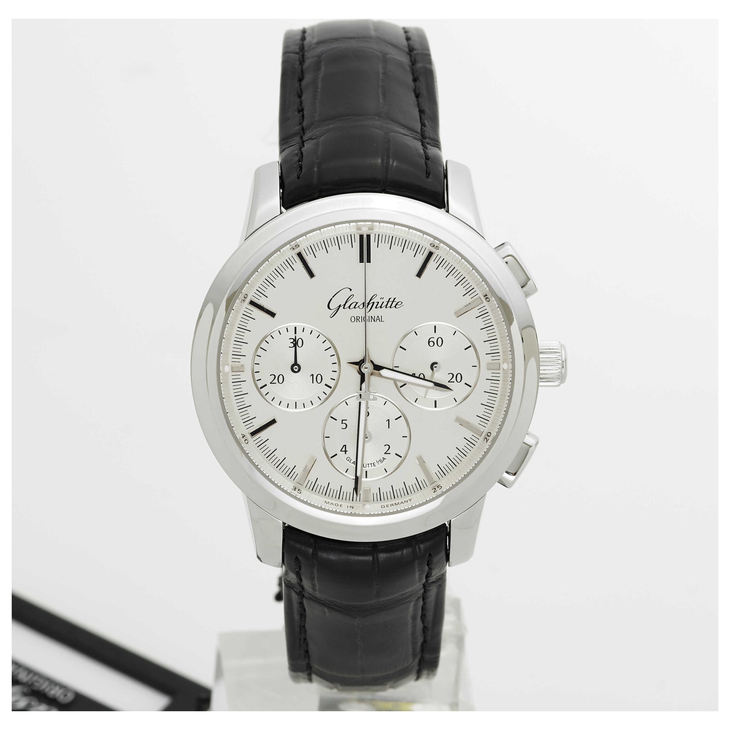Front view of Glashutte Senator Men's Automatic Watch 39-31-45-42-04-SD