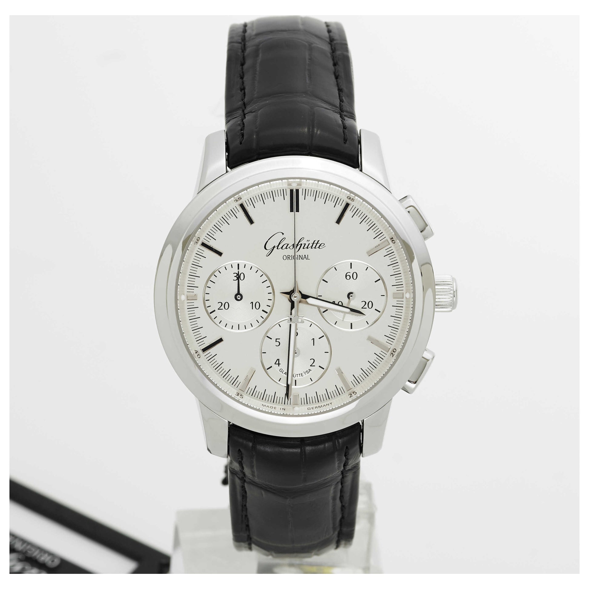 Front view of Glashutte Senator Men's Automatic Watch 39-31-45-42-04-SD