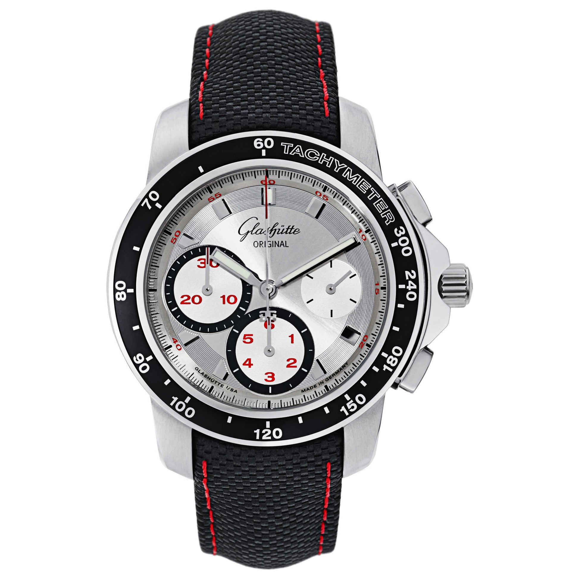Front view of Glashutte Sport Evolution Men's Automatic Watch 39-31-46-03-03