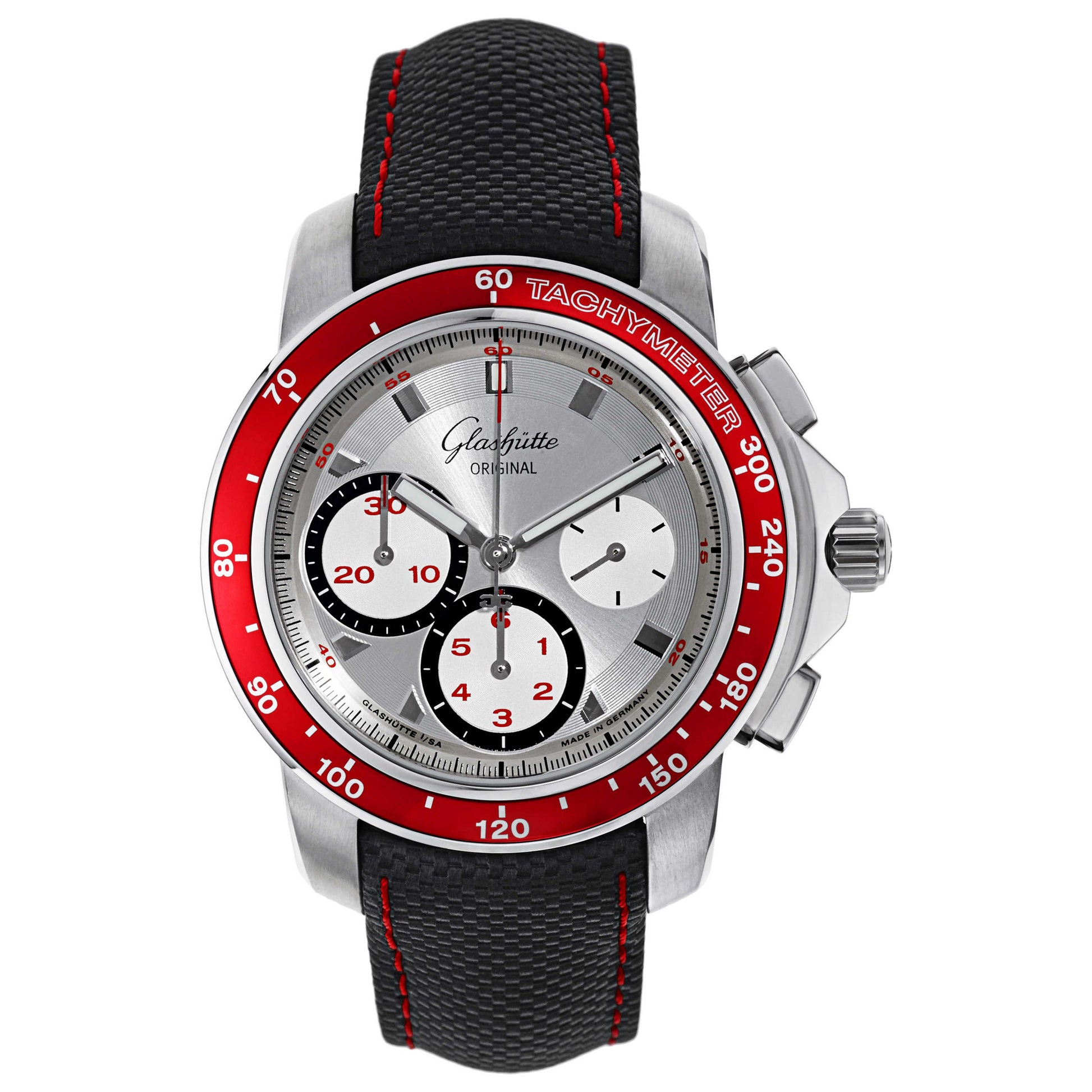 Front view of Glashutte Sport Evolution Men's Automatic Watch 39-31-46-05-03