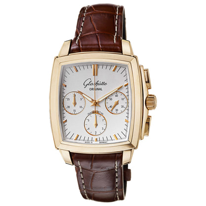 Front view of Glashutte Karree Men's Automatic Watch 39-31-51-51-04