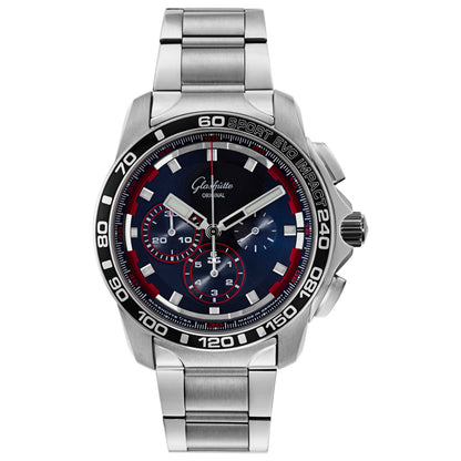 Front view of Glashutte Sport Evolution Men's Automatic Watch 39-31-73-73-14