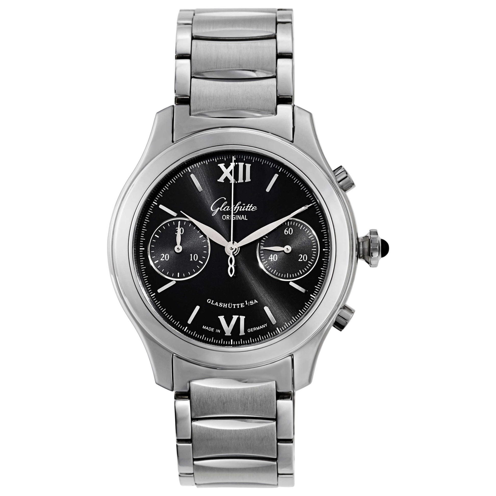 Front view of Glashutte Lady Serenade Women's Automatic Watch 39-34-13-02-34