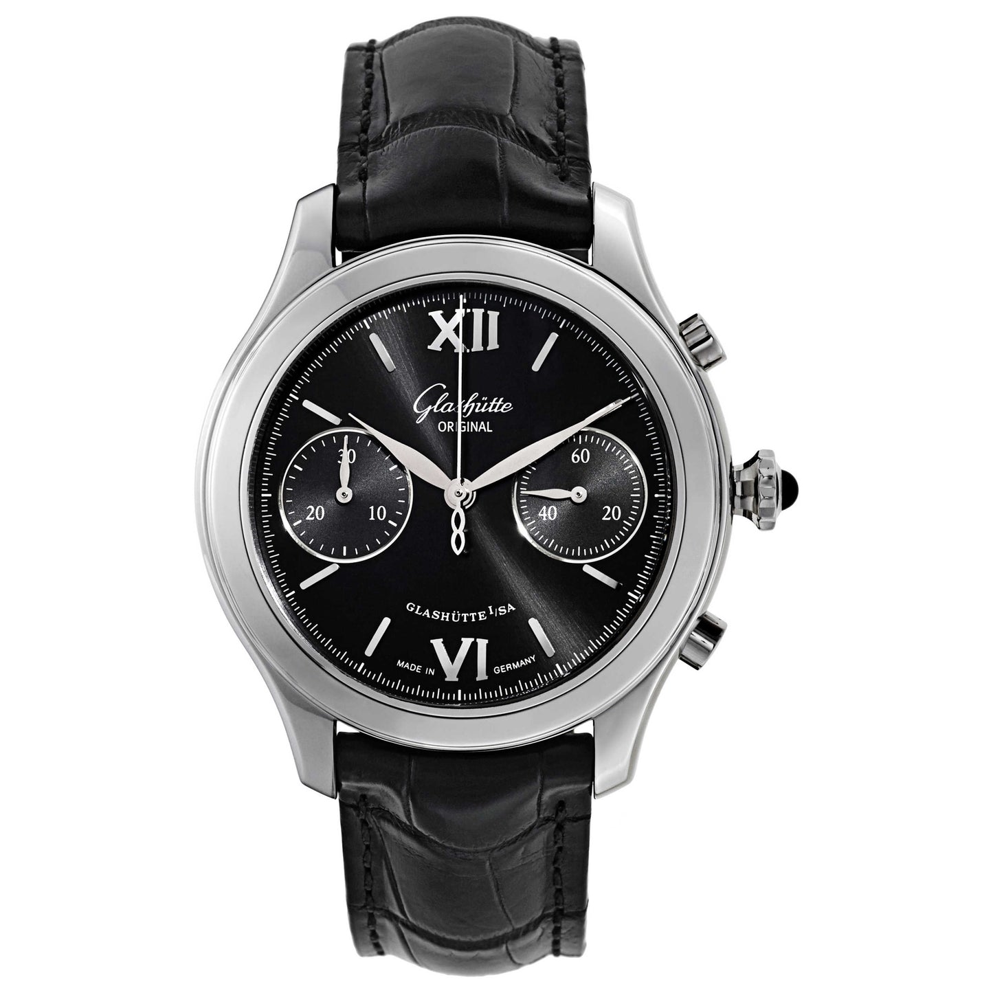 Front view of Glashutte Lady Serenade Women's Automatic Watch 39-34-13-02-44