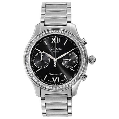 Front view of Glashutte Lady Serenade Women's Automatic Watch 39-34-13-12-34