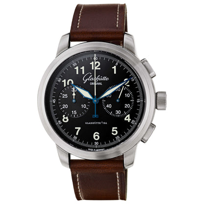 Front view of Glashutte Senator Men's Automatic Watch 39-34-17-17-04