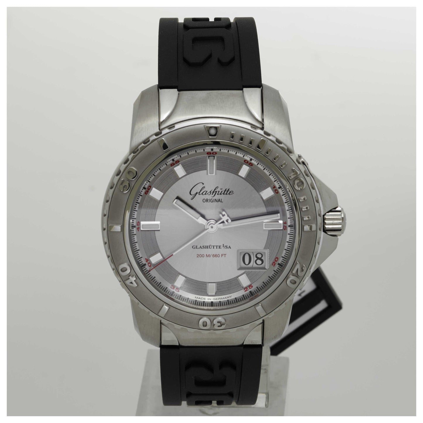 Front view of Glashutte Sport Evolution Men's Automatic Watch 39-42-44-04-04-SD