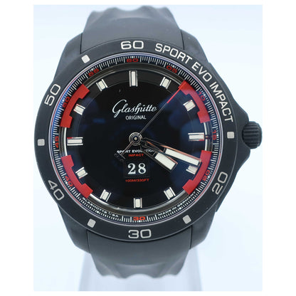Front view of Glashutte Sport Evolution Men's Automatic Watch 39-47-16-16-04-SD