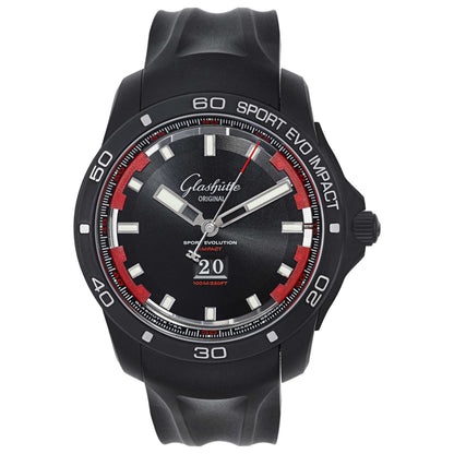 Front view of Glashutte Sport Evolution Men's Automatic Watch 39-47-16-16-04
