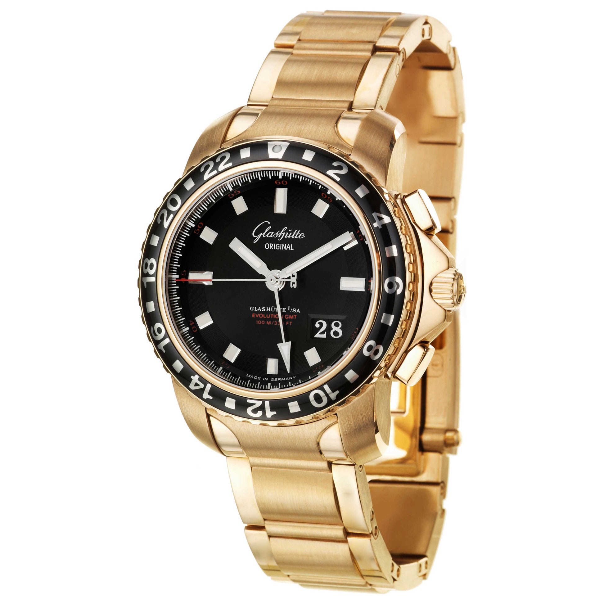 Front view of Glashutte Sport Evolution Men's Automatic Watch 39-55-43-61-14