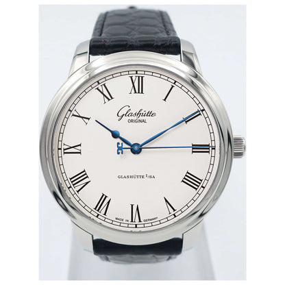 Front view of Glashutte Senator Men's Automatic Watch 39-59-01-02-04-SD