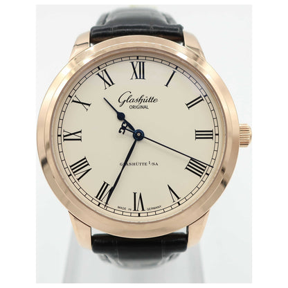 Front view of Glashutte Senator Men's Automatic Watch 39-59-01-05-04-SD