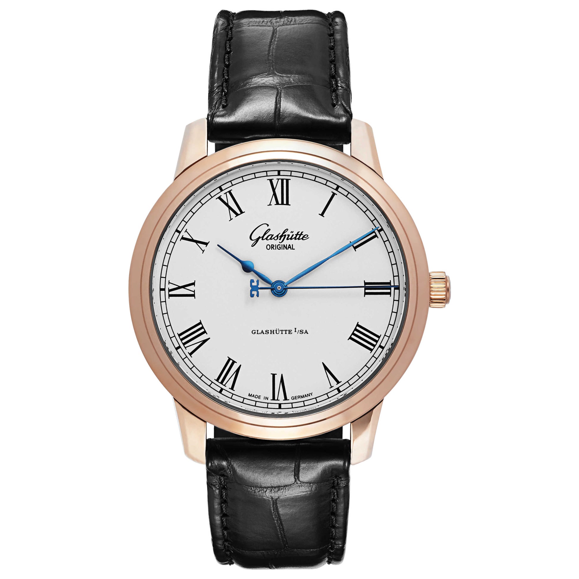 Front view of Glashutte Senator Men's Automatic Watch 39-59-01-05-04