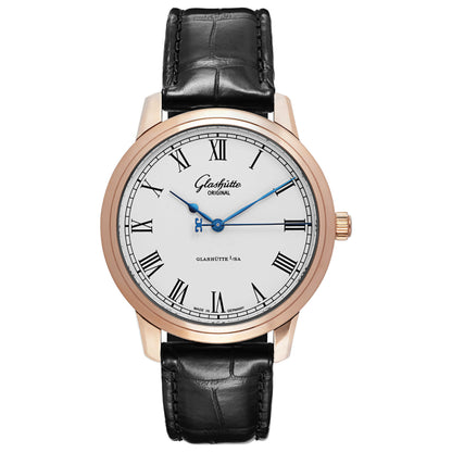 Front view of Glashutte Senator Men's Automatic Watch 39-59-01-05-04