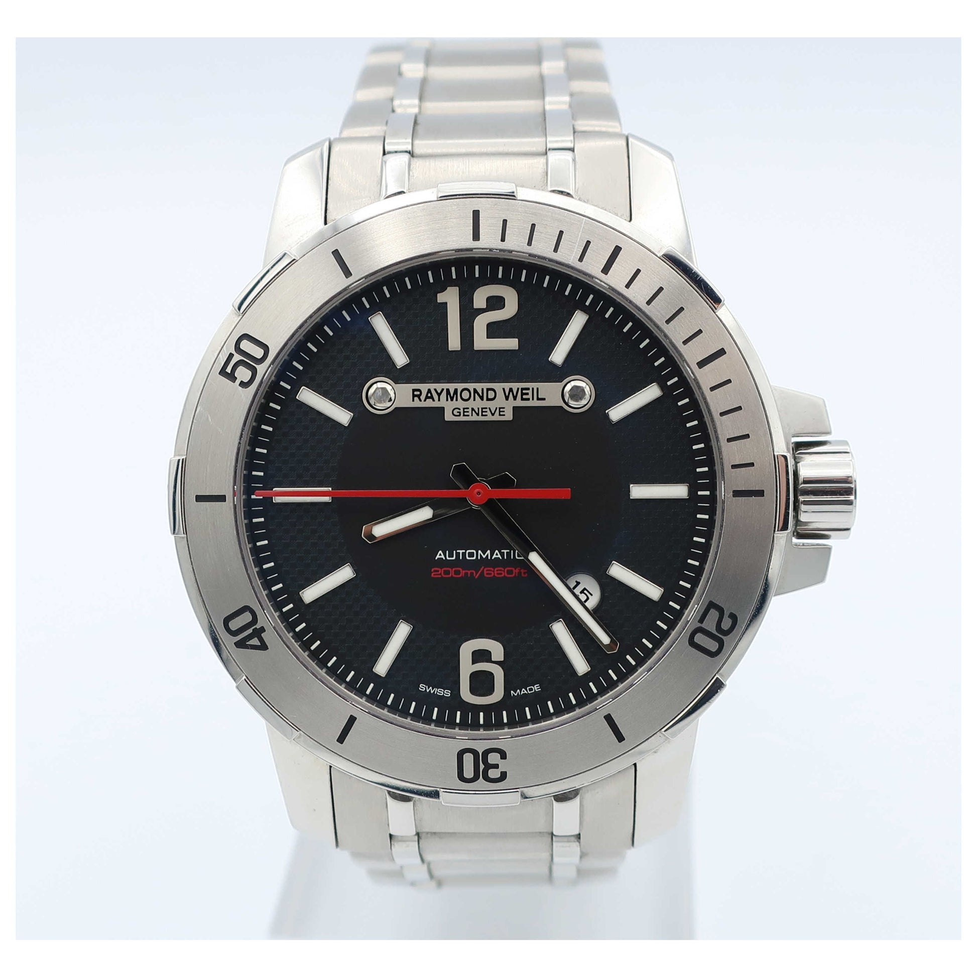 Front view of Raymond Weil Nabucco Men's Automatic Watch 3900-ST-05207-PO