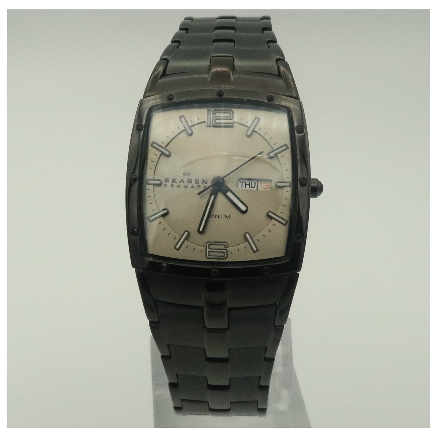 Front view of Skagen Titanium Women's Quartz Watch 396STMX-PO