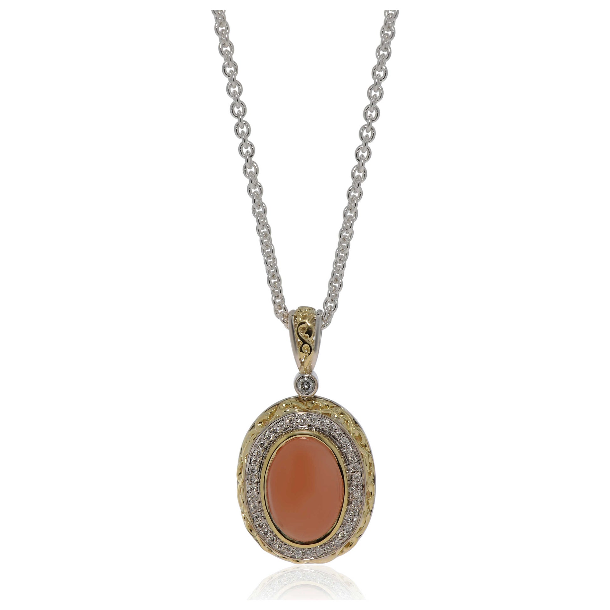 Front view of Charles Krypell Elegant Women's Necklace 4-6424-SPCHMD