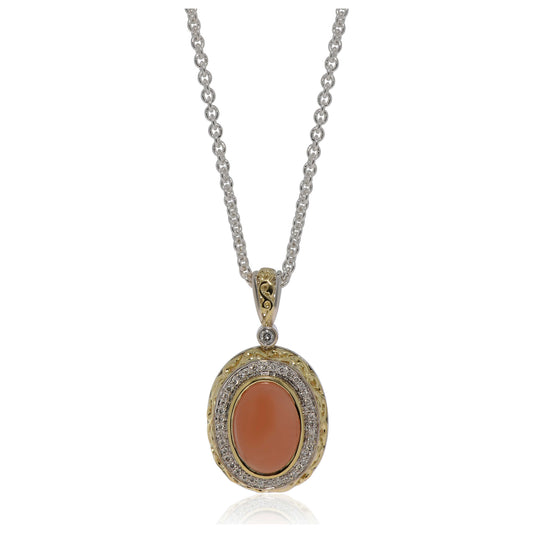 Front view of Charles Krypell Elegant Women's Necklace 4-6424-SPCHMD