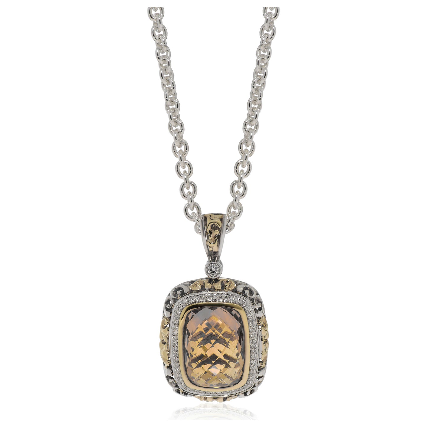 Front view of Charles Krypell Elegant Women's Necklace 4-6512-SCD