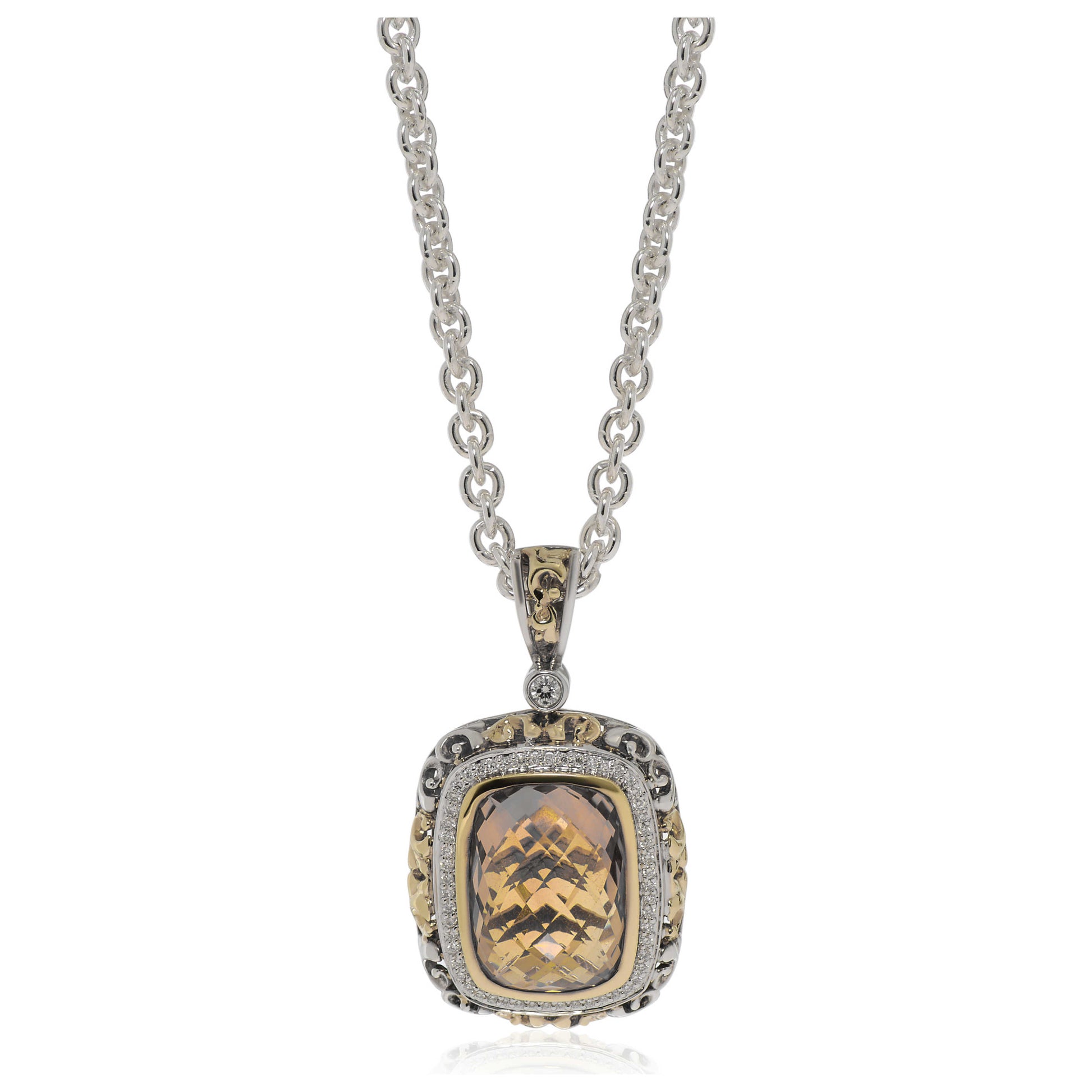 Front view of Charles Krypell Elegant Women's Necklace 4-6512-SCD