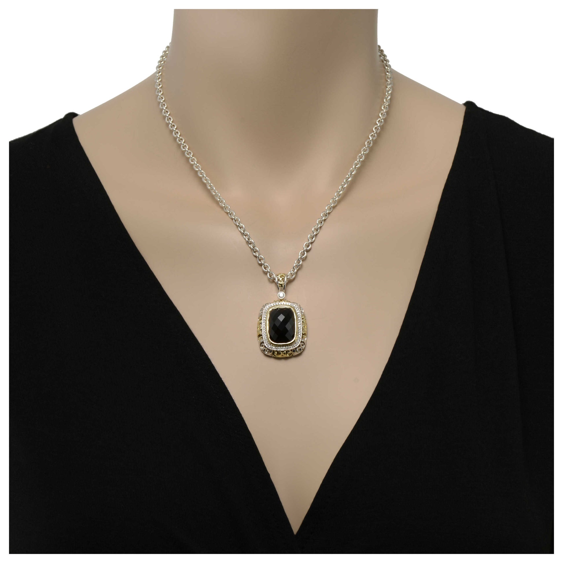 Charles Krypell Elegant Women's Necklace 4-6512-SSPNLD - Image #2