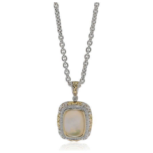 Front view of Charles Krypell Elegant Women's Necklace 4-6512-SWMPD