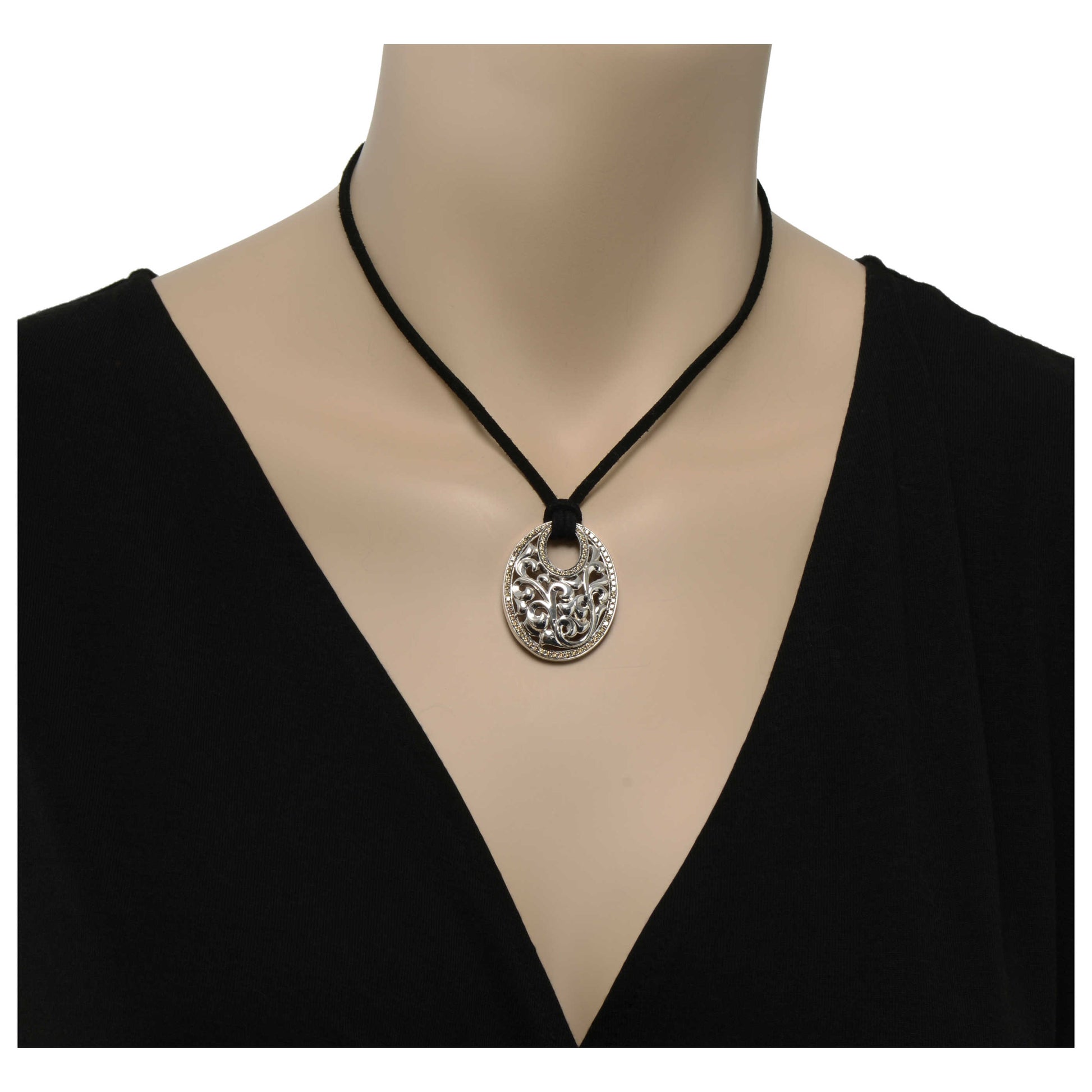 Charles Krypell Elegant Women's Necklace 4-6692-SBRP - Image #2